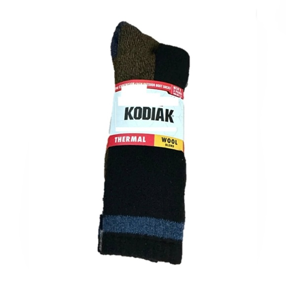 KODIAK MENS WOOL THERMAL SOCK BLKCHR - Picture 1 of 5